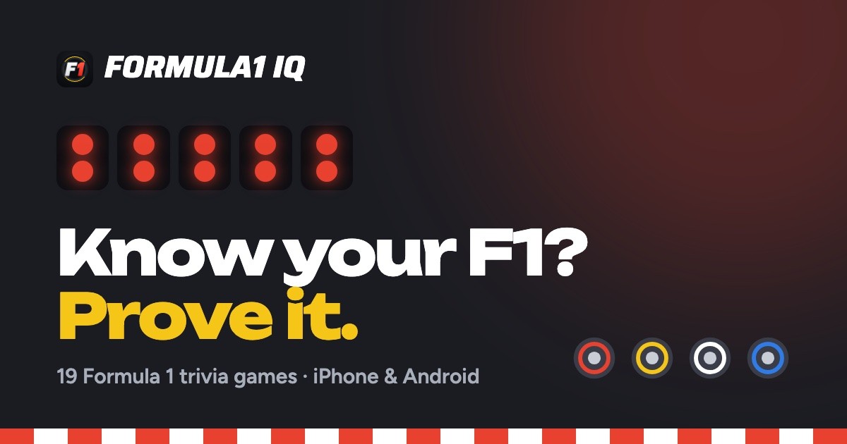 Formula1 IQ — Test your F1 knowledge with timed quizzes, historical race challenges, and DNF myste